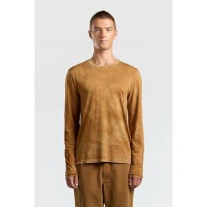 Cotton Citizen CLASSIC CREW LONG SLEEVE SHIRT PIMA COTTON SOFT SZ M MARBLE BROWN